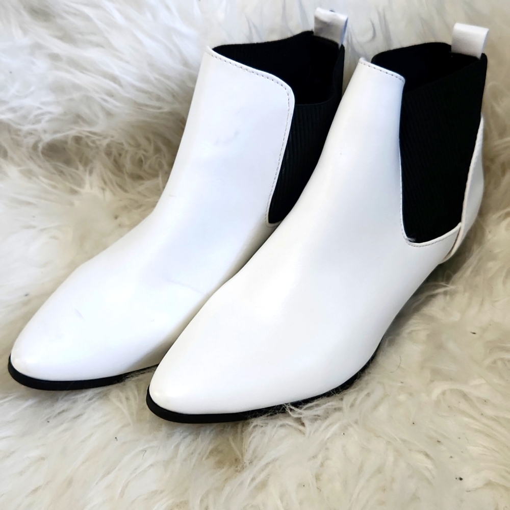 White Booties size 6